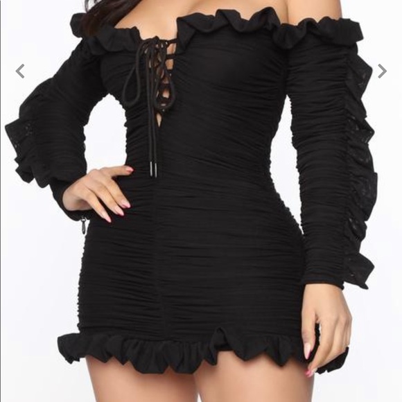 Fashion nova black mini dress - Picture 2 of 4